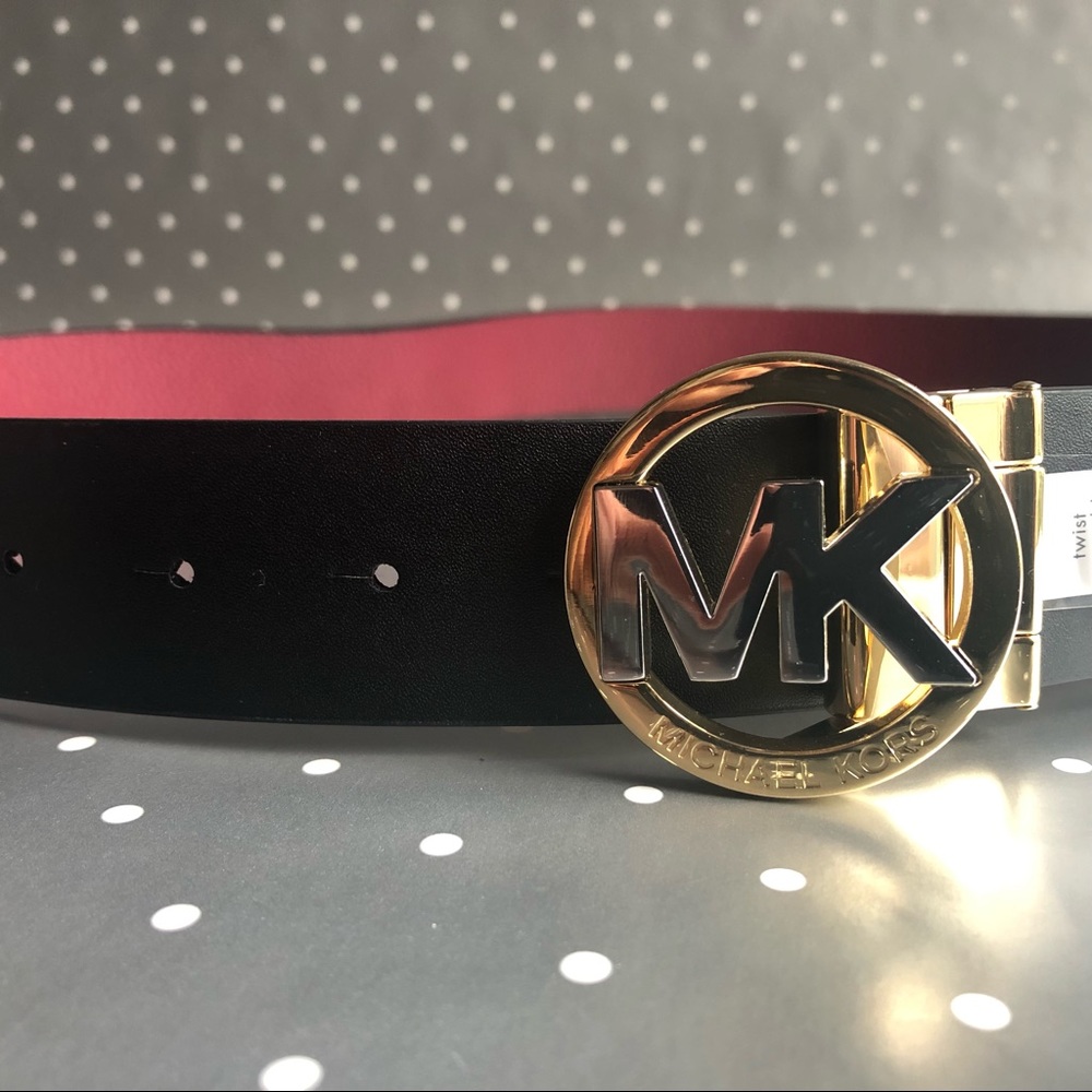 Michael Kors reversible belt burgundy/black size L - Picture 4 of 8